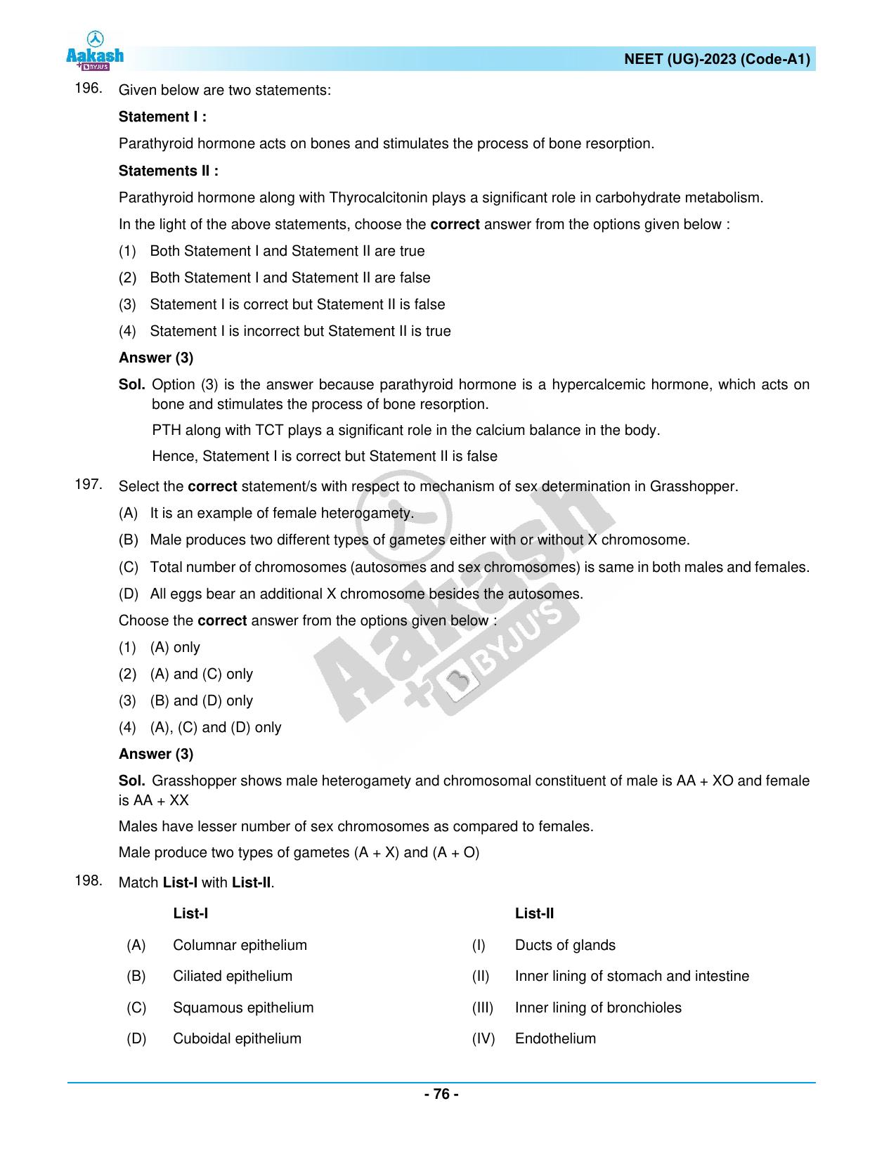 NEET 2023 Question Paper A1 - Page 76