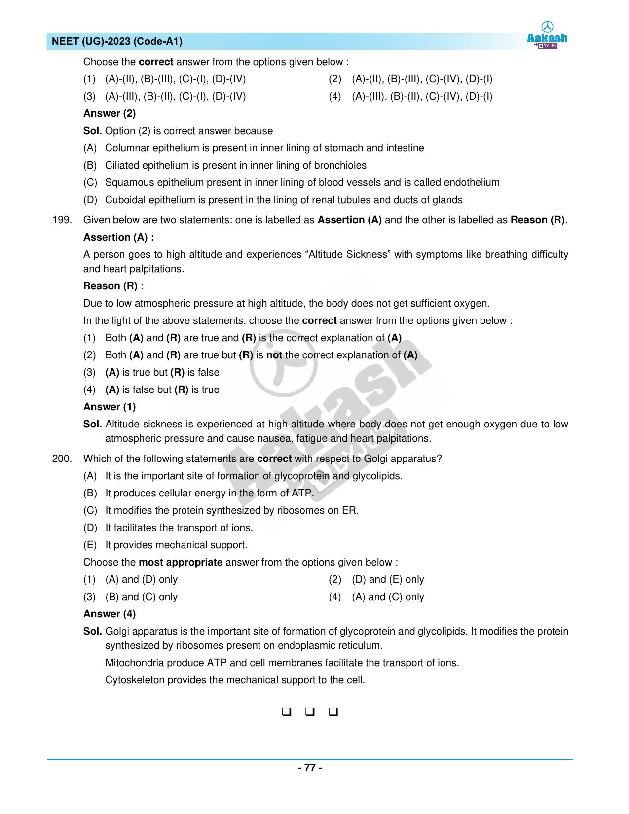 NEET 2023 Question Paper A1 - Page 77