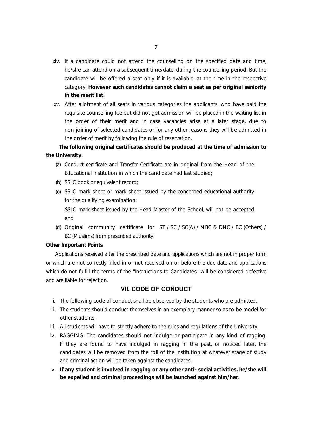 Annamalai University, Annamalai Nagar Mining Engineering Prospectus 2021-22 - Page 10