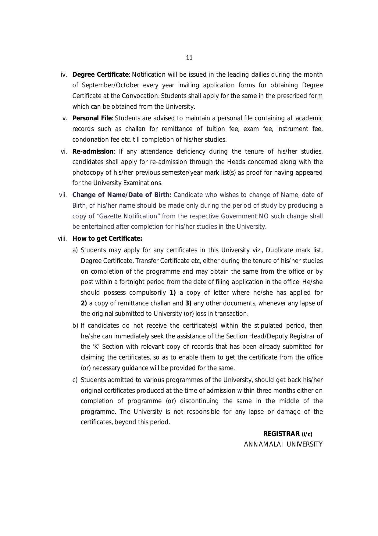Annamalai University, Annamalai Nagar Mining Engineering Prospectus 2021-22 - Page 14