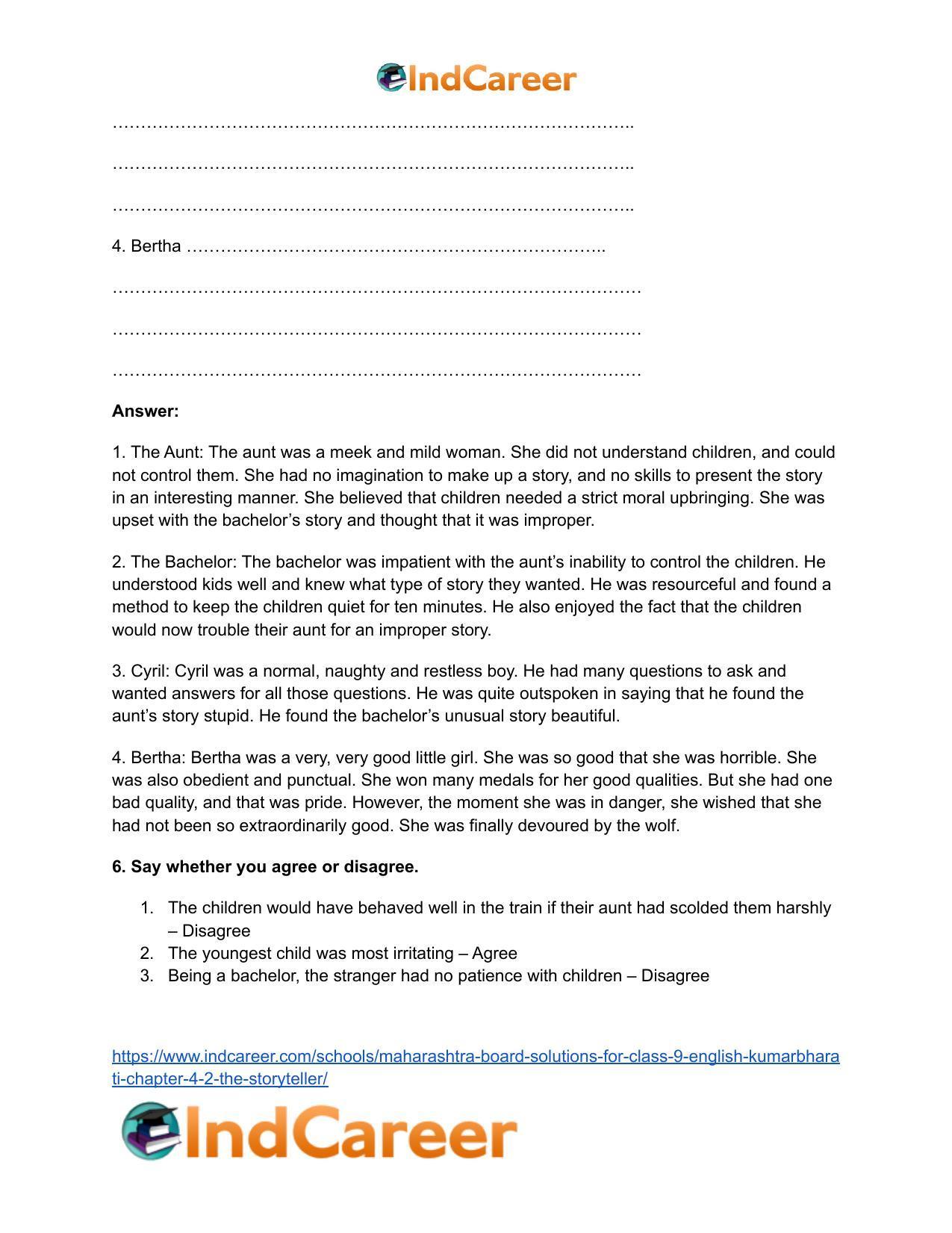 Maharashtra Board Solutions for Class 9- English Kumarbharati: Chapter 4.2- The Storyteller - Page 10