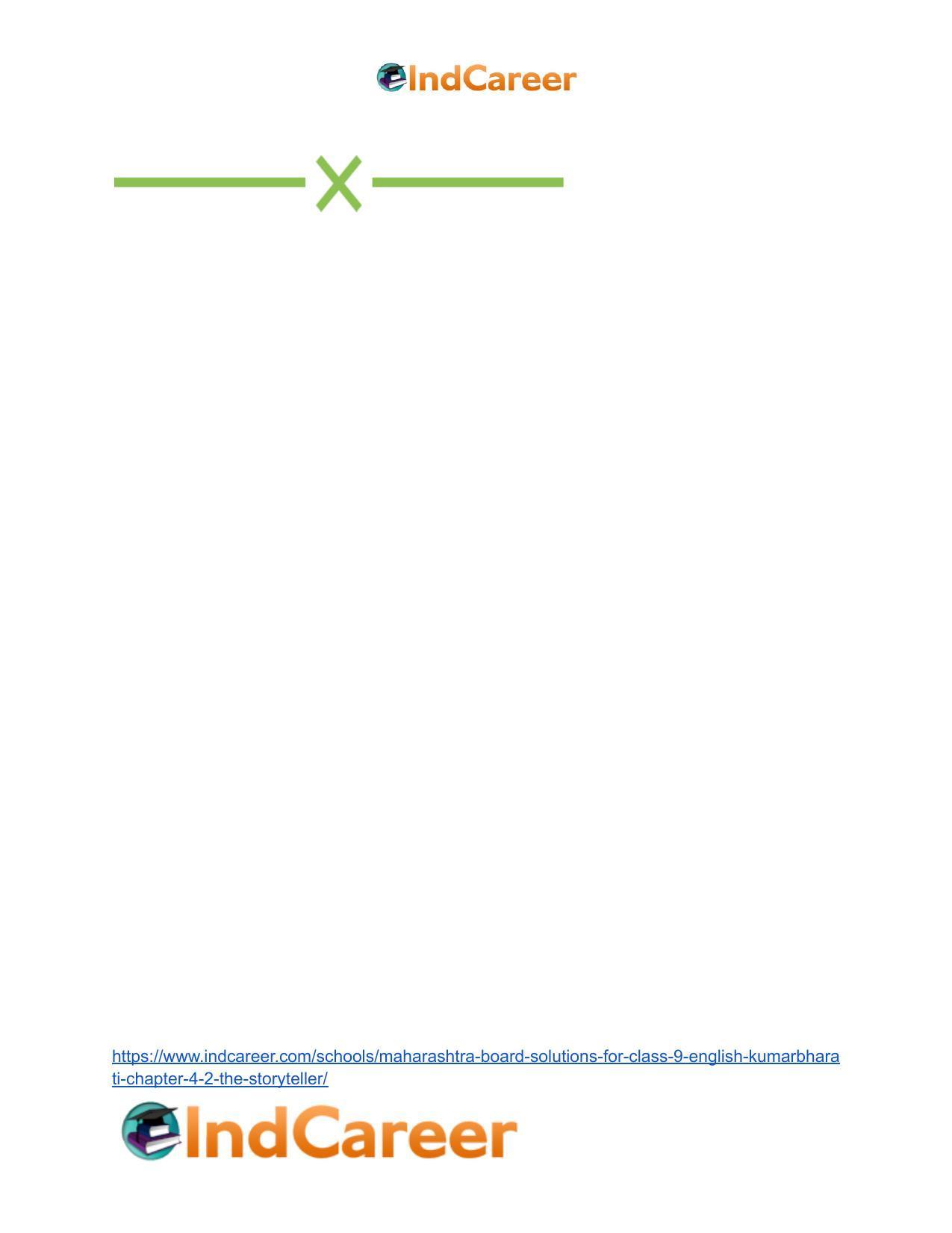 Maharashtra Board Solutions for Class 9- English Kumarbharati: Chapter 4.2- The Storyteller - Page 36