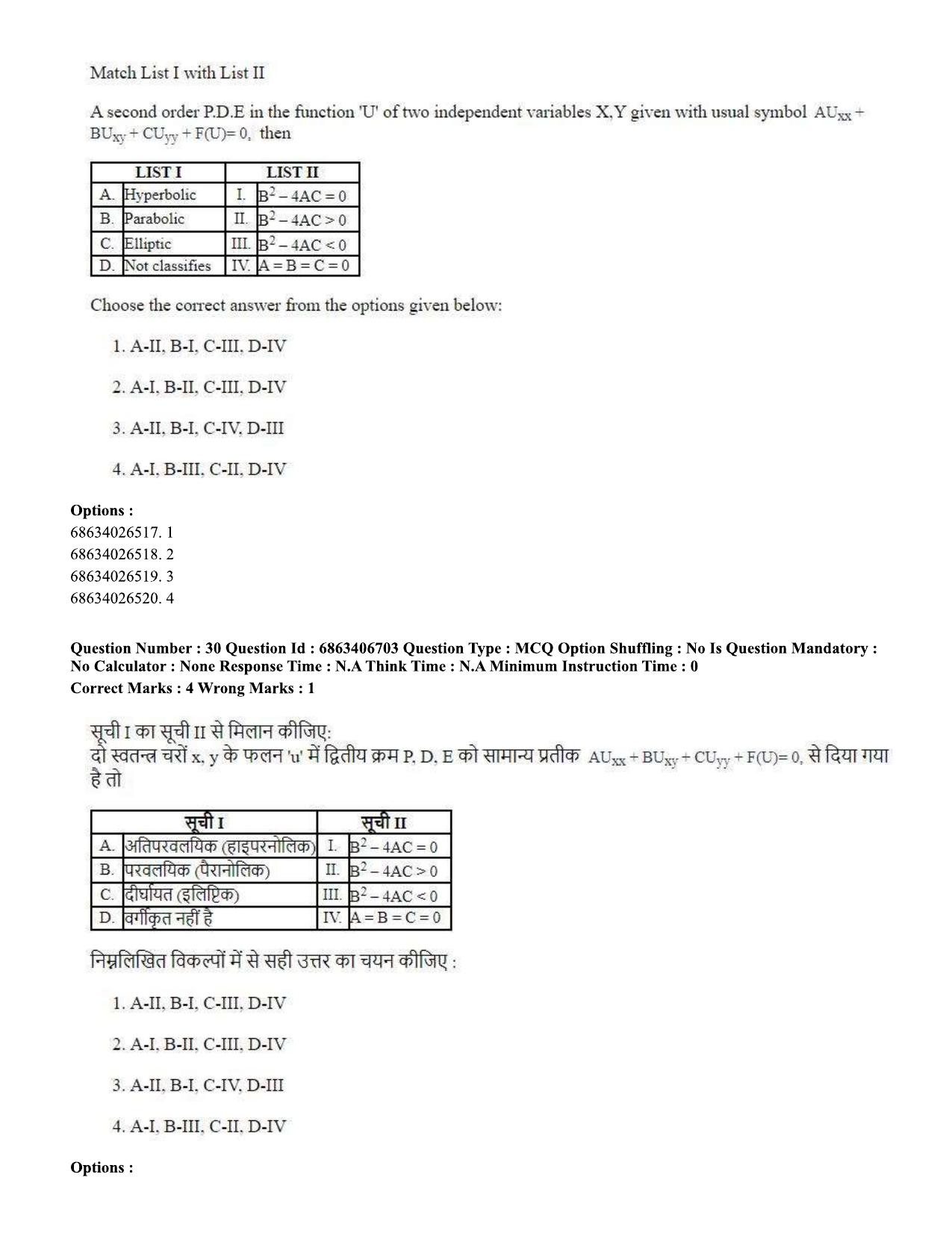 CUET PG 2023: MTQP01 – Chemical Thermal & Polymer Engineering (Hindi)-shift 1 (07-06-2023) Question Paper - Page 32
