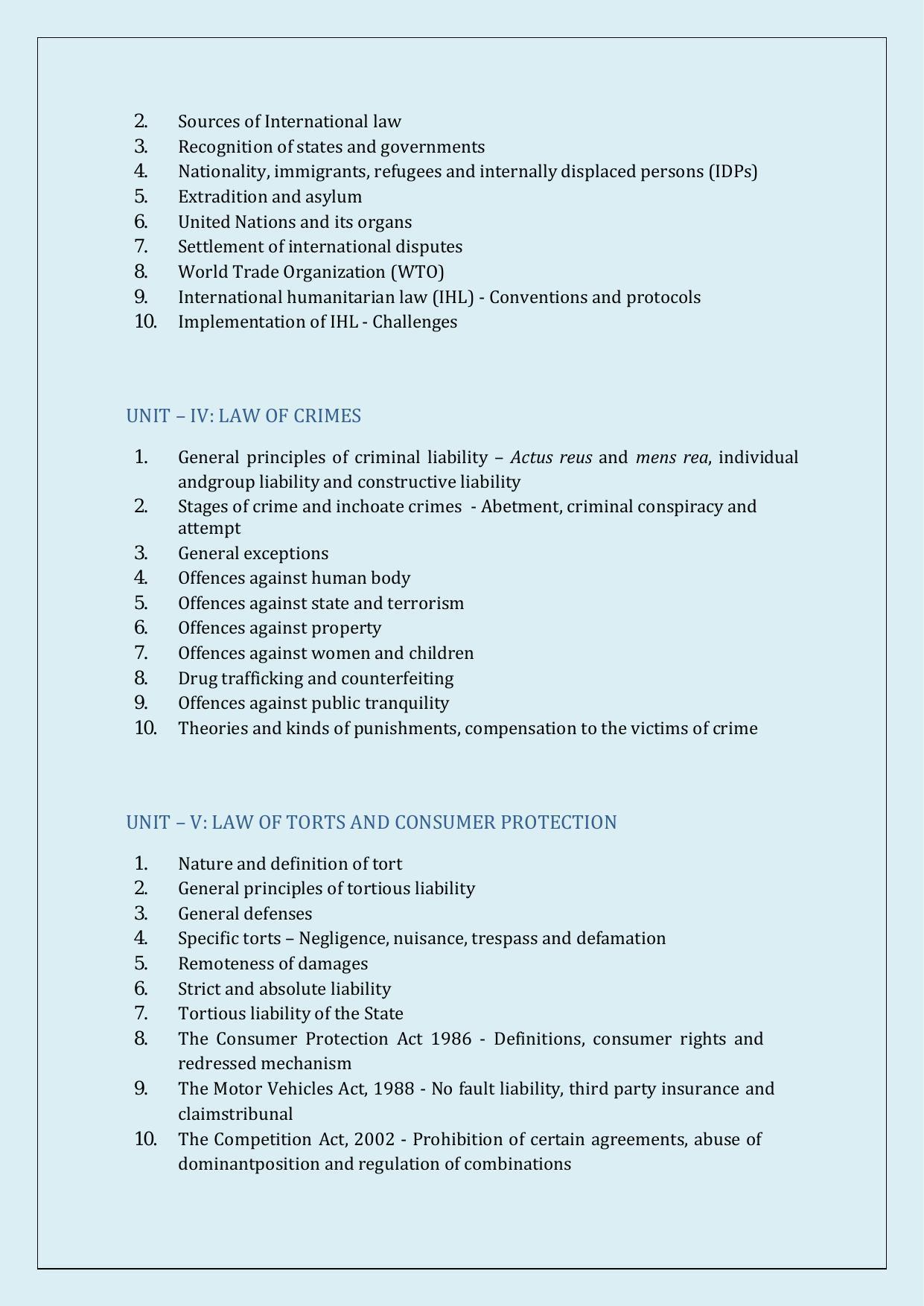 NTA PhD Entrance Exam Law Syllabus - Page 2