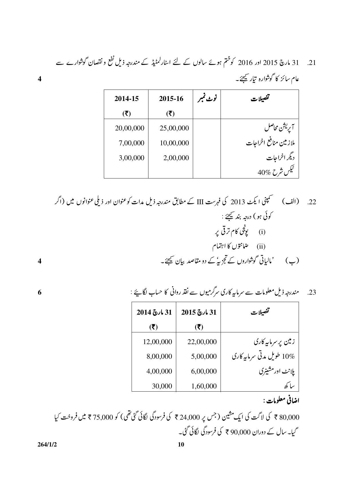 CBSE Class 12 264-1-2 Accountancy 2017-comptt Question Paper - Page 10