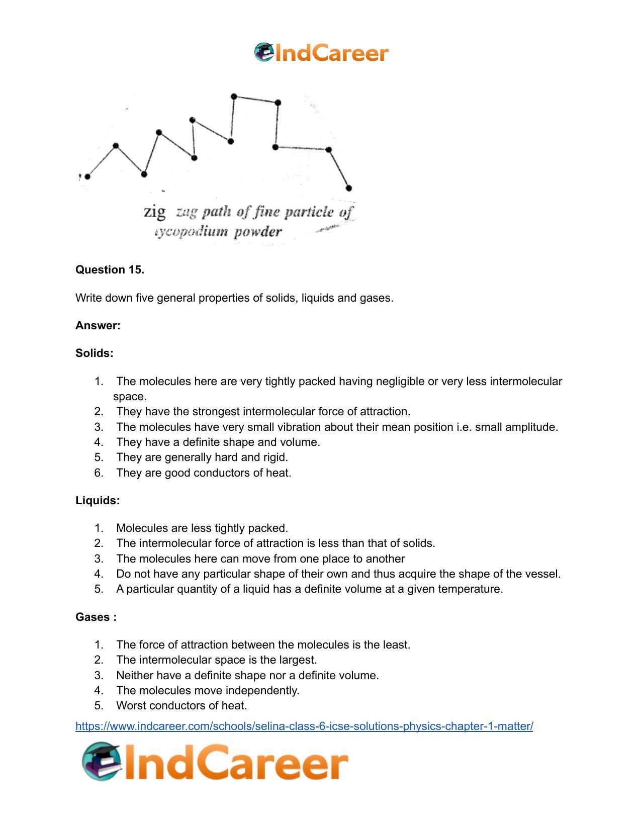 Selina Class 6 ICSE Solutions Physics : Chapter 1- Matter - Page 9