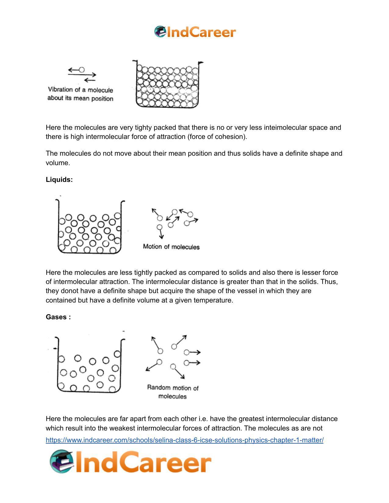 Selina Class 6 ICSE Solutions Physics : Chapter 1- Matter - Page 12