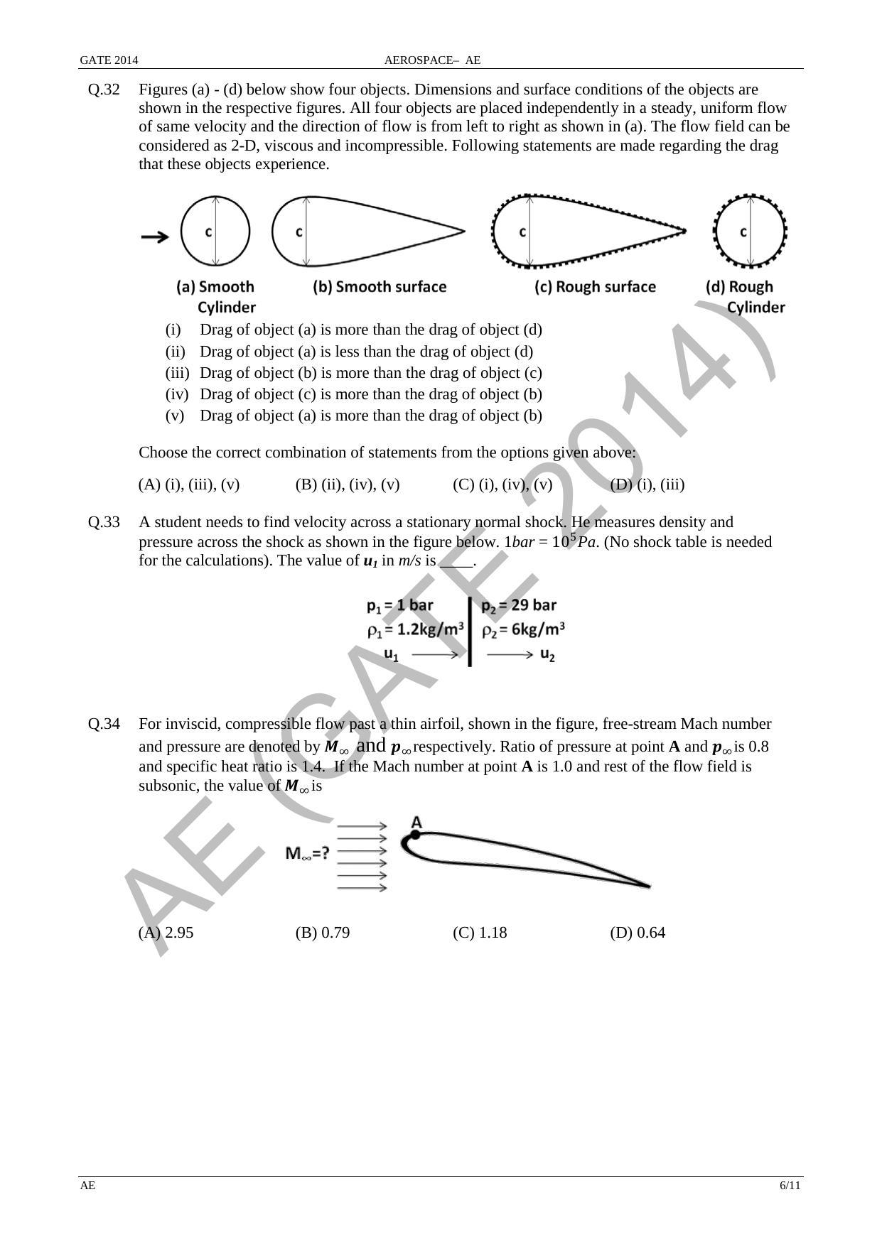 GATE 2014 Aerospace Engineering (AE) Question Paper with Answer Key - Page 12