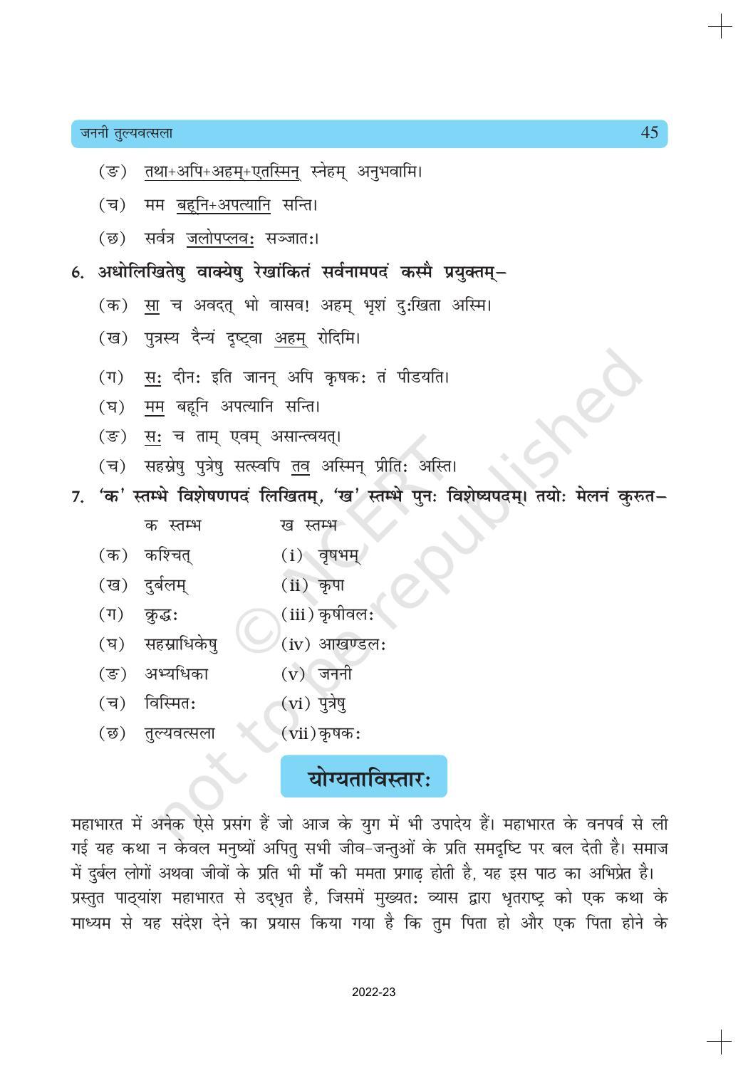 NCERT Book for Class 10 Sanskrit Chapter 5 जननी तुल्यवत्सला - Page 6