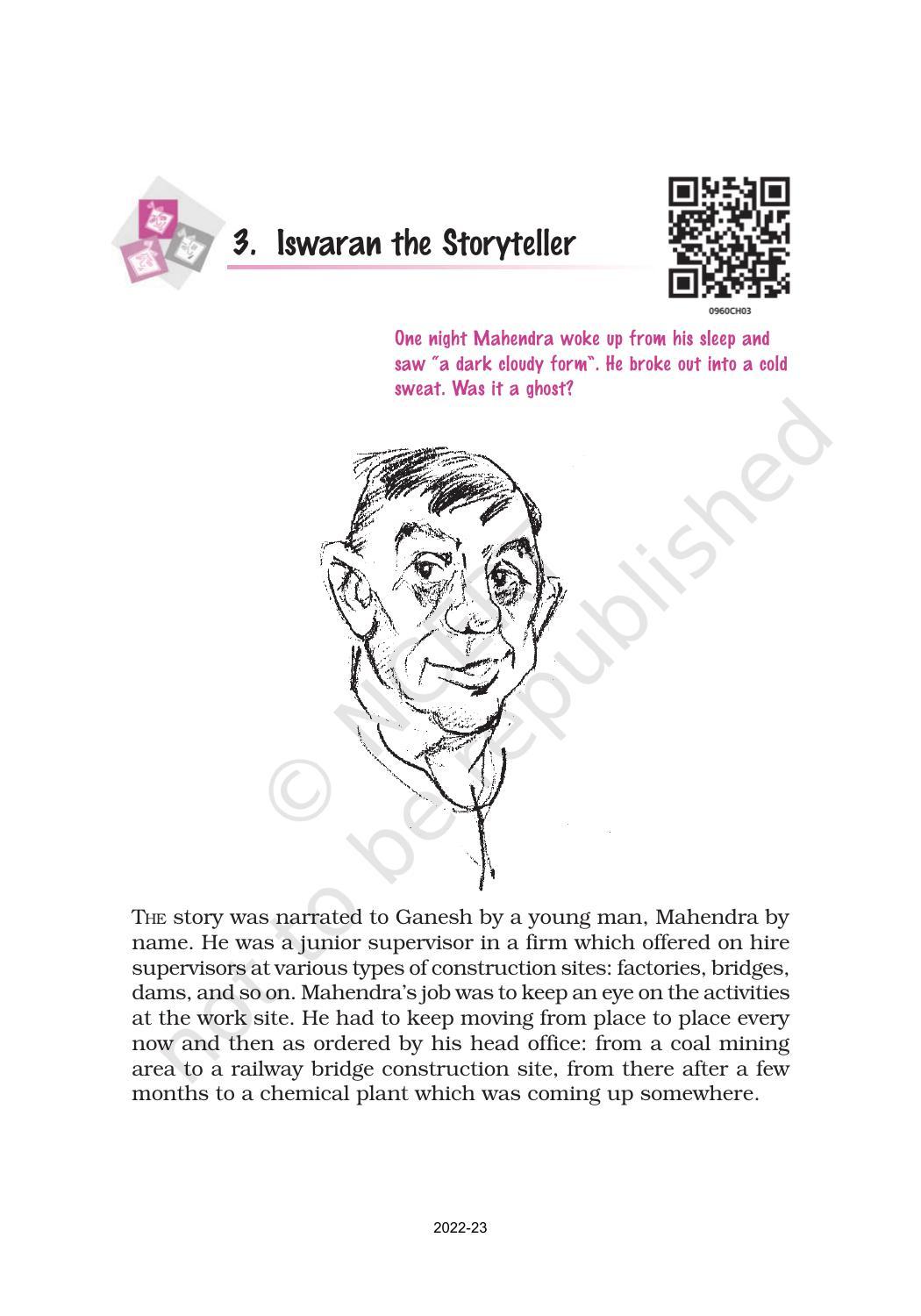 NCERT Book for Class 9 English Moment Chapter 3 Iswaran the Storyteller - Page 1