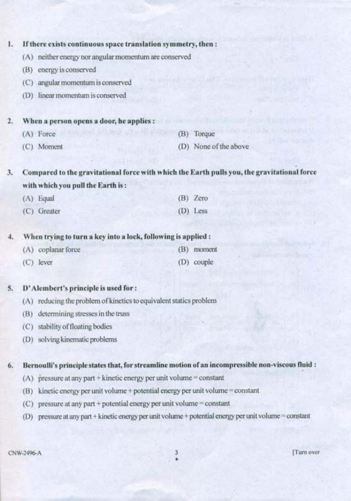 PU CET PG 2018 MSc (Physics/Medical Physics/Physics & Electronics) Question Paper - Page 2