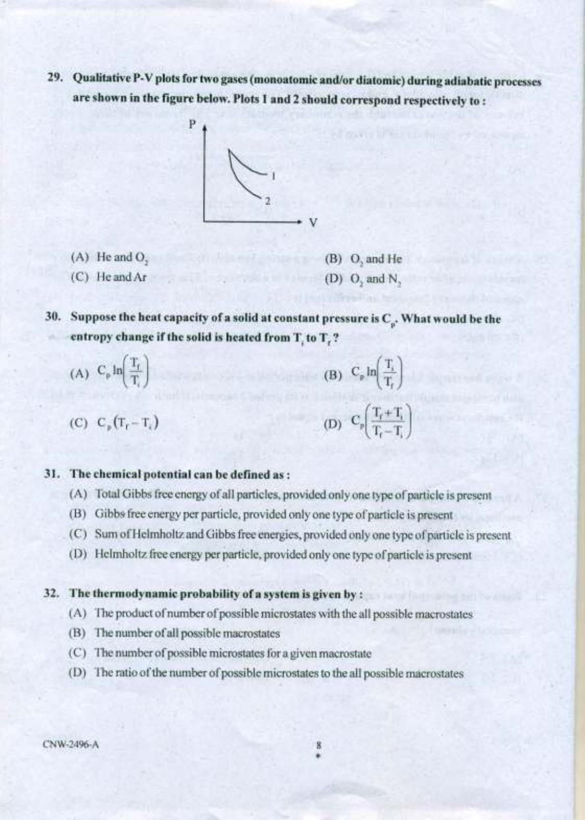 PU CET PG 2018 MSc (Physics/Medical Physics/Physics & Electronics) Question Paper - Page 7
