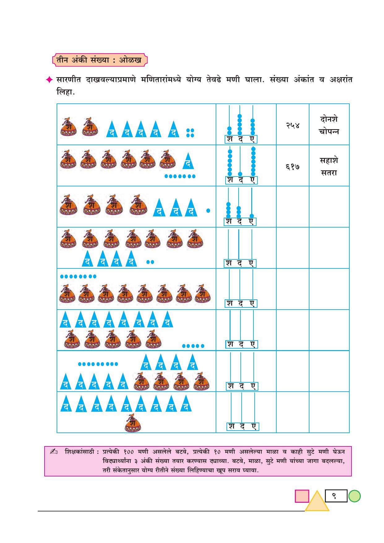 Maharashtra Board Class 3 Maths (Marathi Medium) Textbook - Page 19