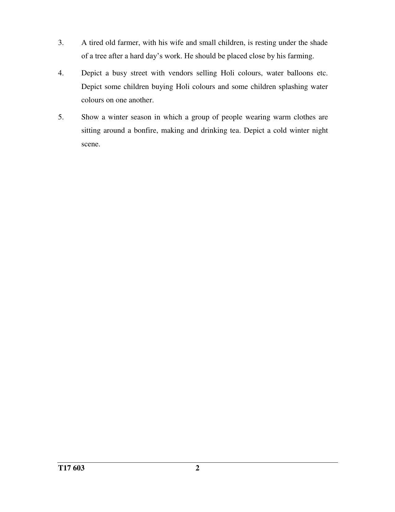ICSE Class 10 ART PAPER 3 2017 Question Paper - Page 2