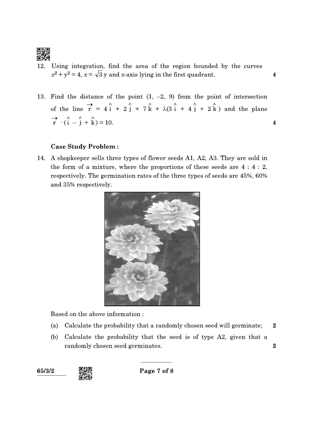 CBSE Class 12 65-3-2 Mathematics 2022 Question Paper - Page 7