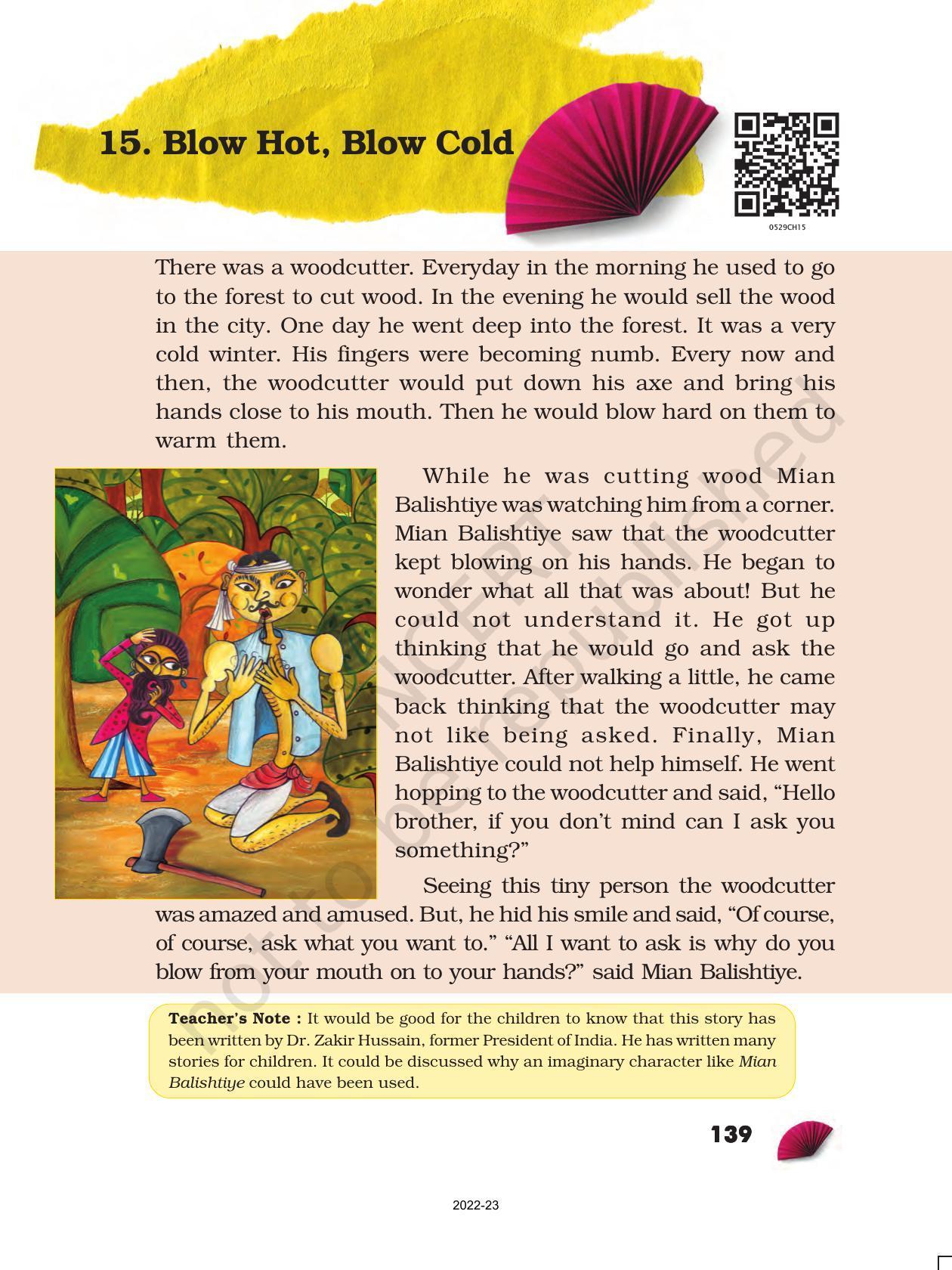 NCERT Book for Class 5 EVS Chapter 15 Blow Hot, Blow Cold - Page 1