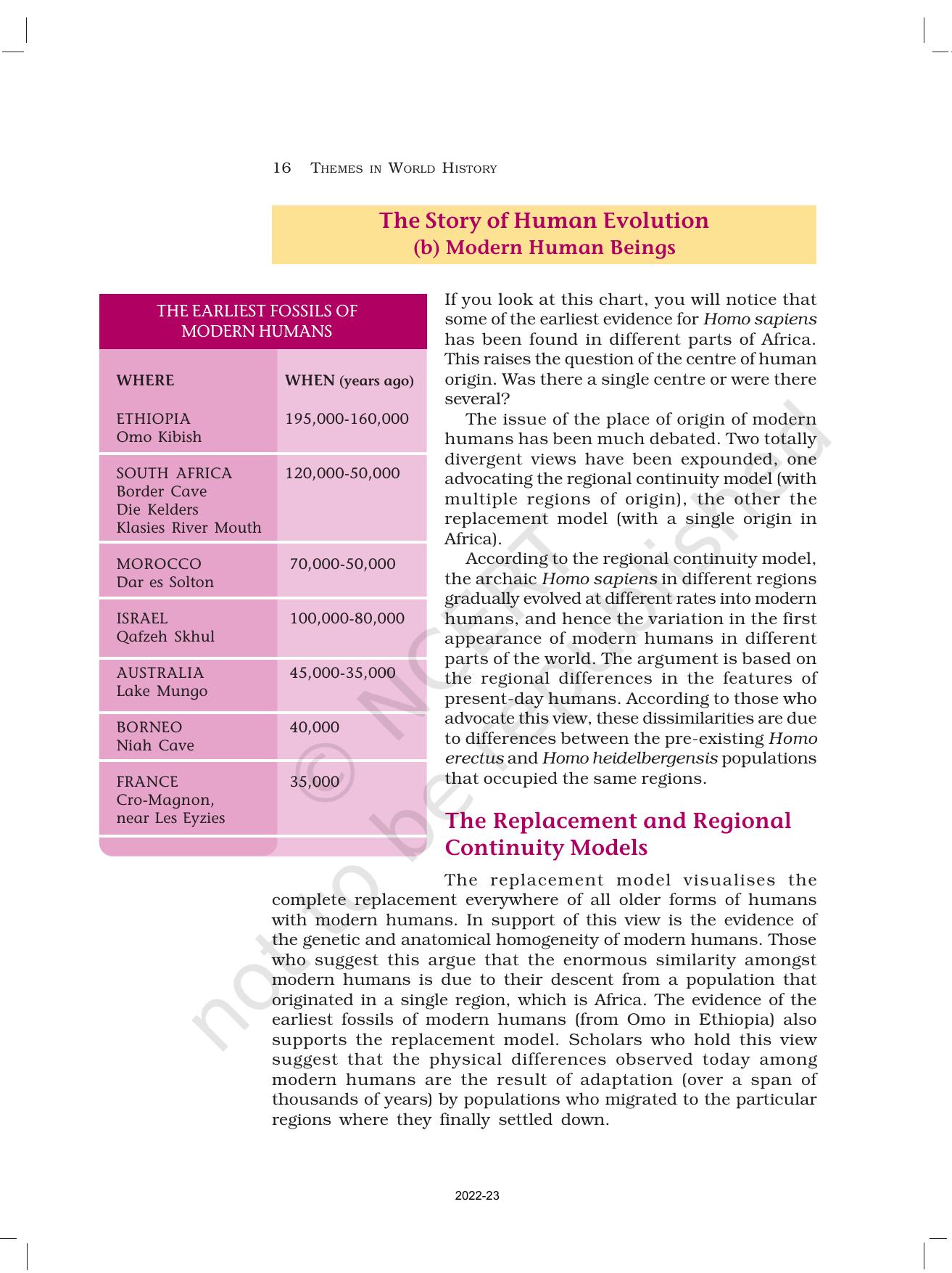 NCERT Book for Class 11 History Chapter 1 From the Beginning of Time - Page 16