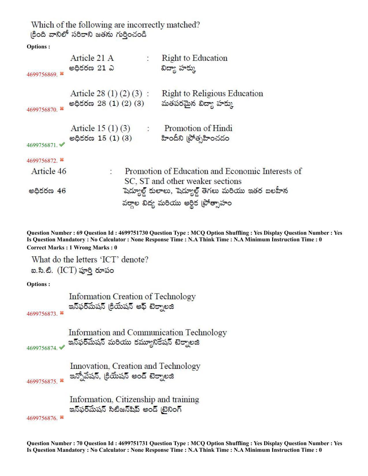 TS EDCET: 18th May 2023 Shift 2 Question Paper and Answer Key - Page 35