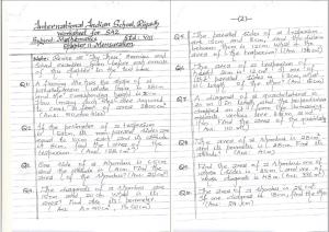 CBSE Worksheets for Class 8 Mathematics Mensuration Assignment 2