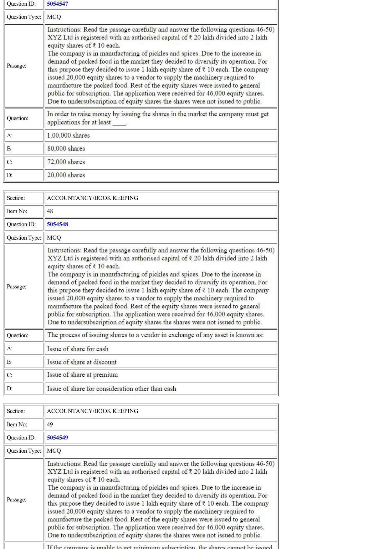 CUET 2022 Question Paper of Accountancy - Page 16