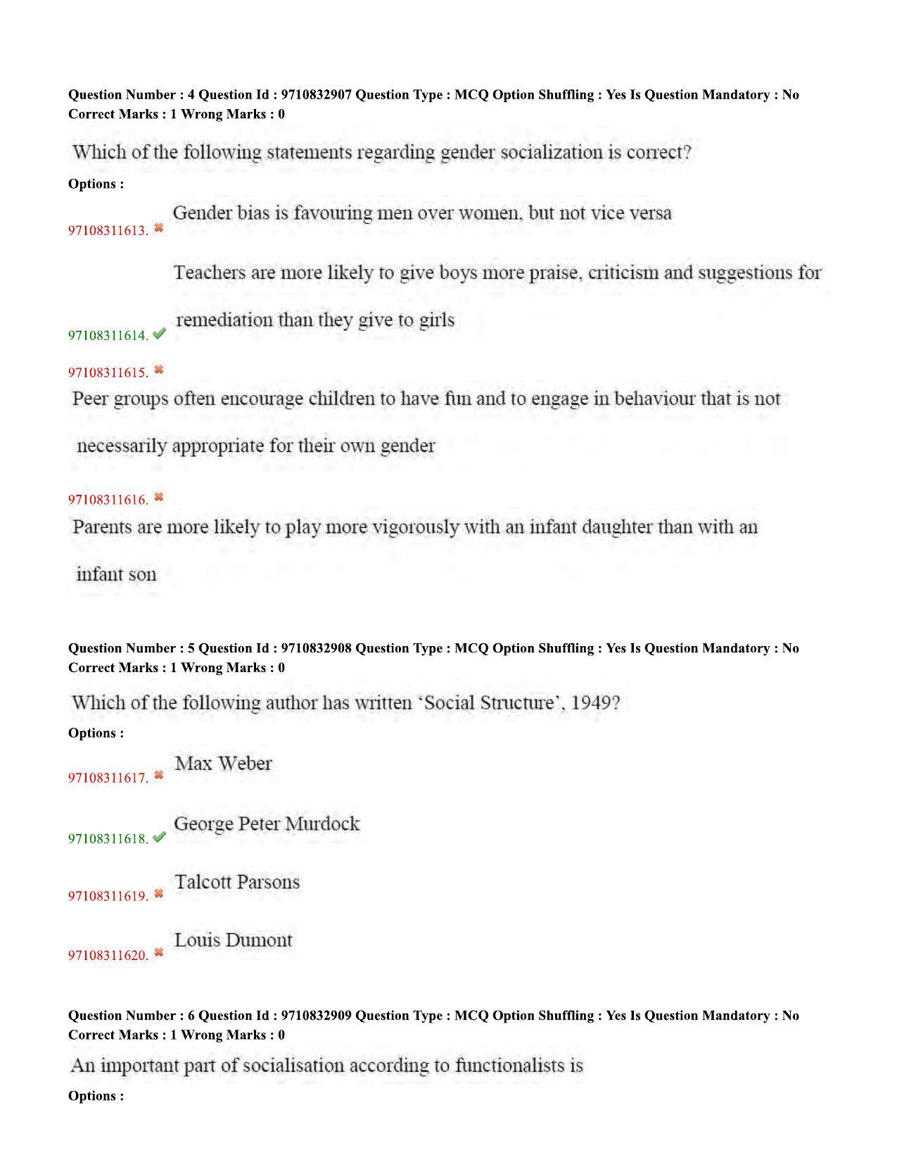 TS CPGET 2020 M.A. Gender Studies (Shift 1) Question Paper with Answer Key - Page 3