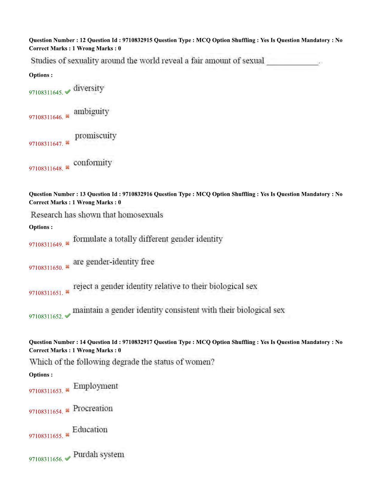 TS CPGET 2020 M.A. Gender Studies (Shift 1) Question Paper with Answer Key - Page 6