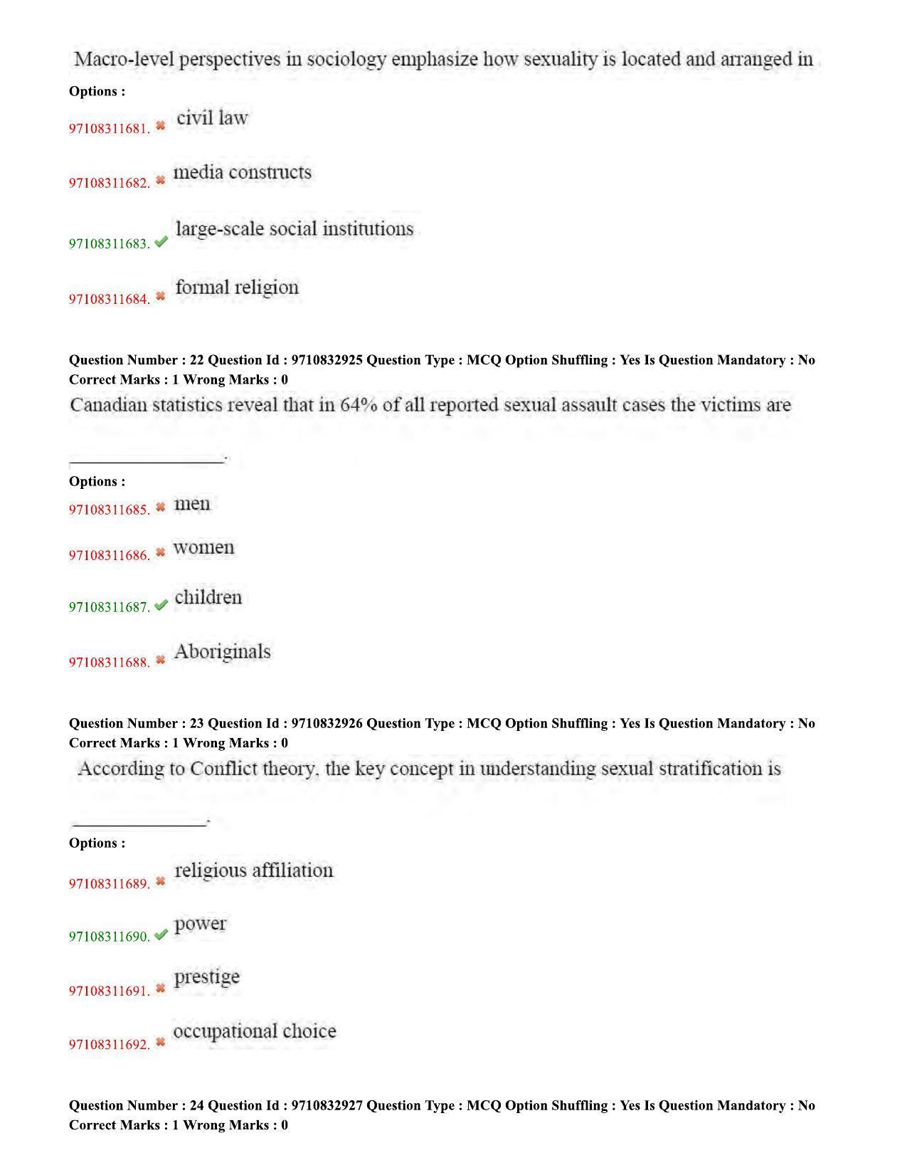 TS CPGET 2020 M.A. Gender Studies (Shift 1) Question Paper with Answer Key - Page 9