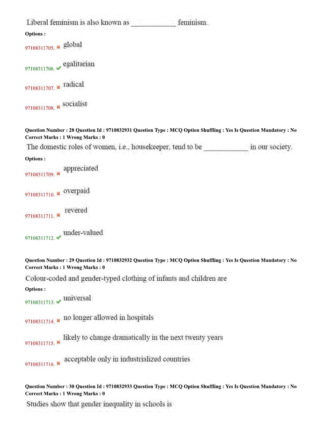 TS CPGET 2020 M.A. Gender Studies (Shift 1) Question Paper with Answer Key - Page 11