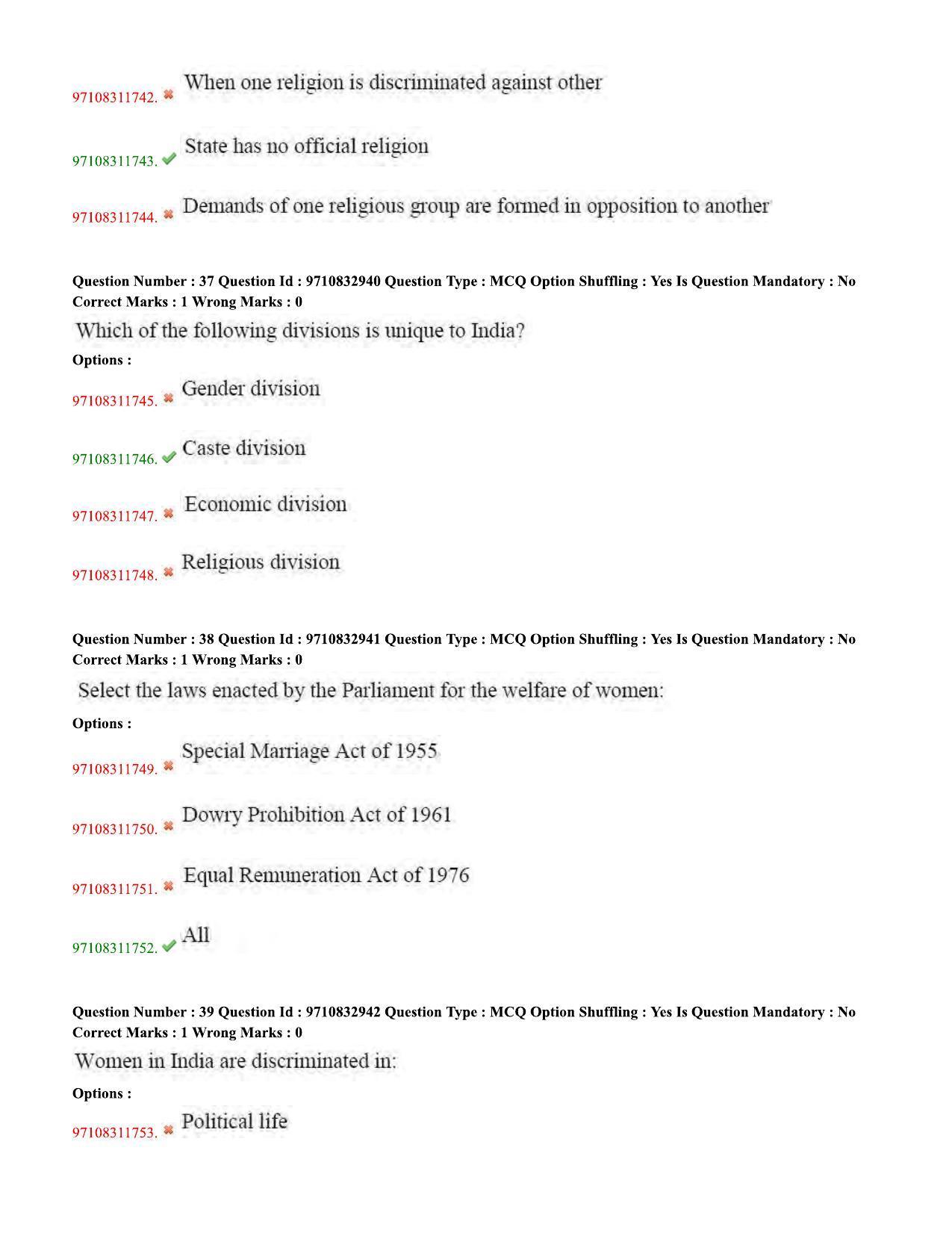 TS CPGET 2020 M.A. Gender Studies (Shift 1) Question Paper with Answer Key - Page 14