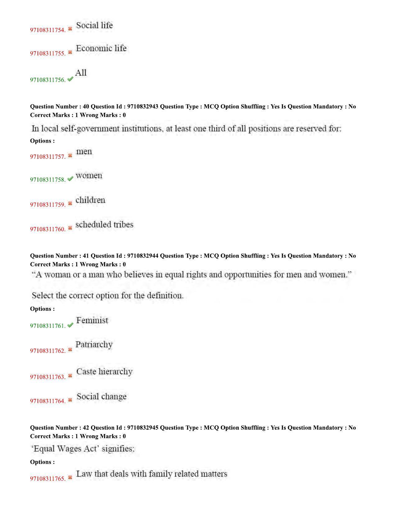 TS CPGET 2020 M.A. Gender Studies (Shift 1) Question Paper with Answer Key - Page 15