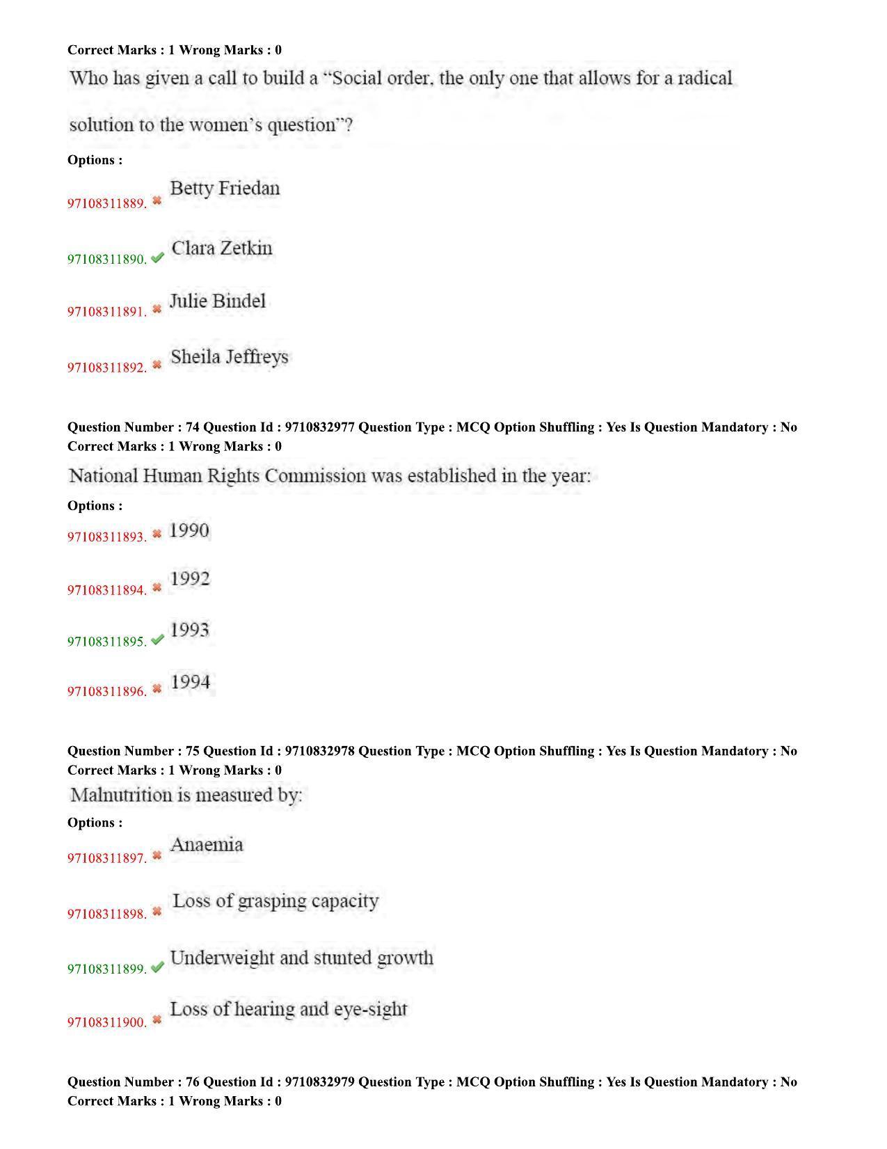 TS CPGET 2020 M.A. Gender Studies (Shift 1) Question Paper with Answer Key - Page 28