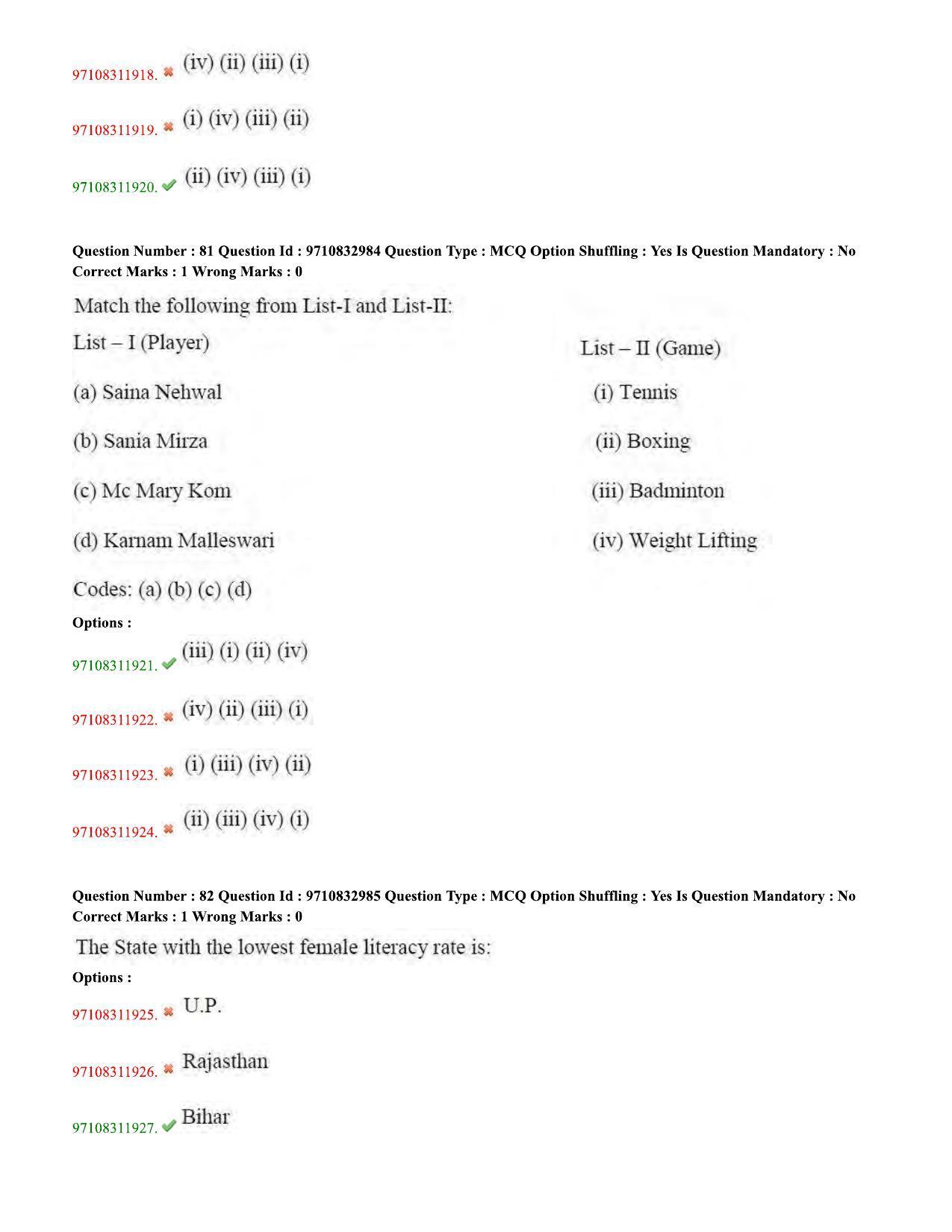 TS CPGET 2020 M.A. Gender Studies (Shift 1) Question Paper with Answer Key - Page 31