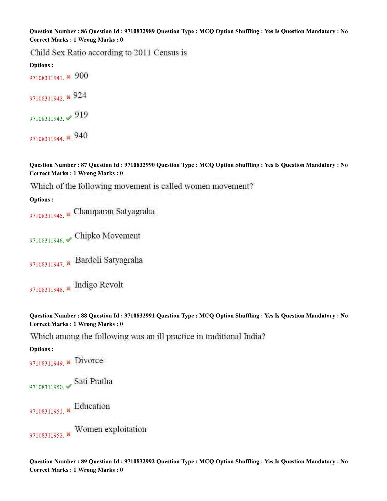 TS CPGET 2020 M.A. Gender Studies (Shift 1) Question Paper with Answer Key - Page 33