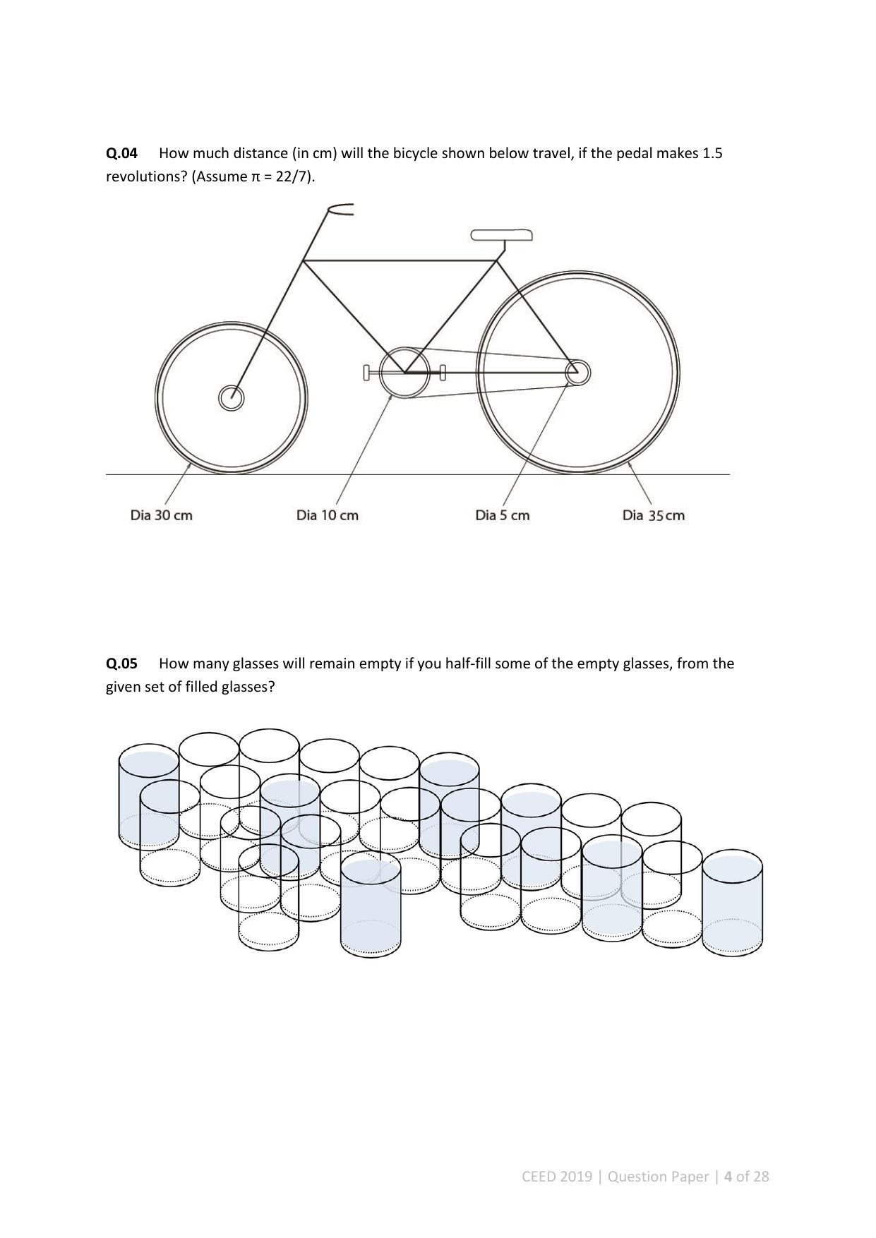 CEED 2019 Question Paper - Page 4