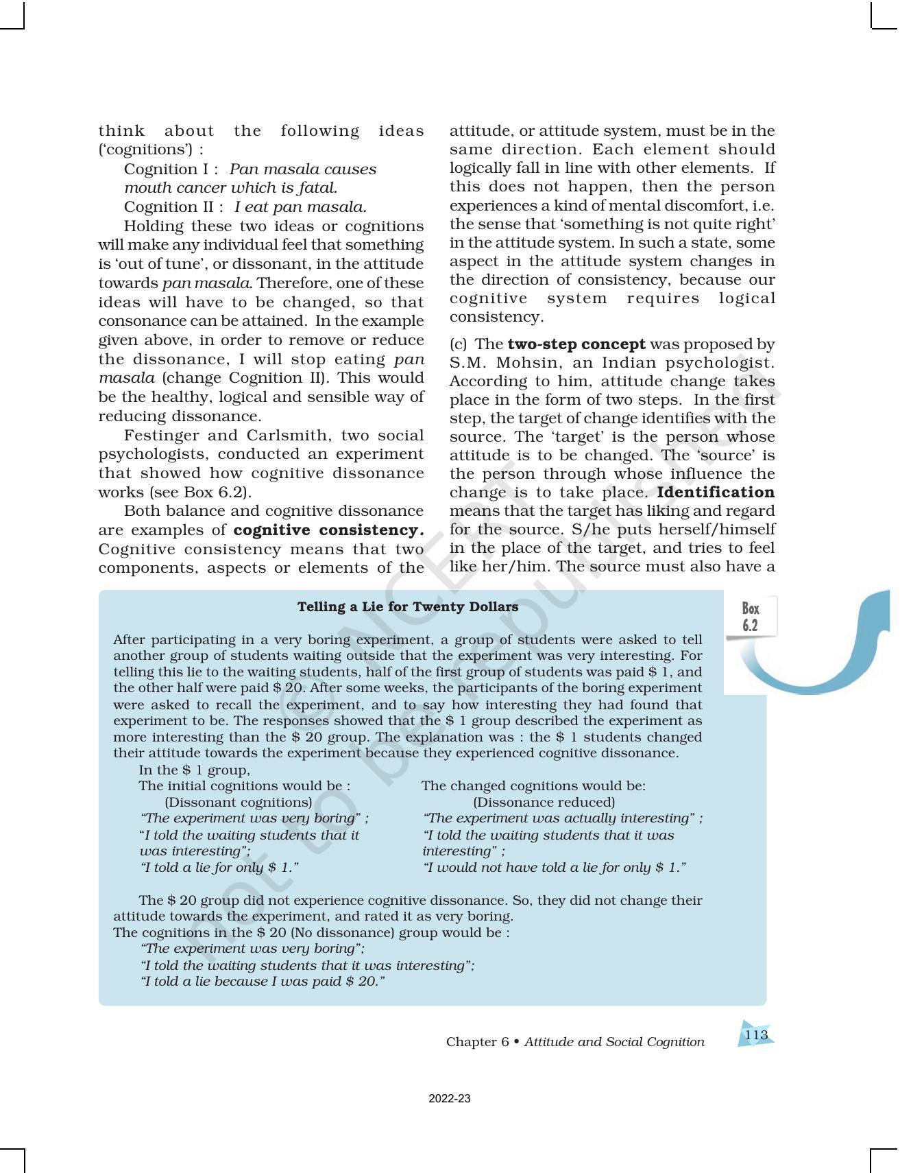 NCERT Book for Class 12 Psychology Chapter 6 Attitude and Social Cognition - Page 8