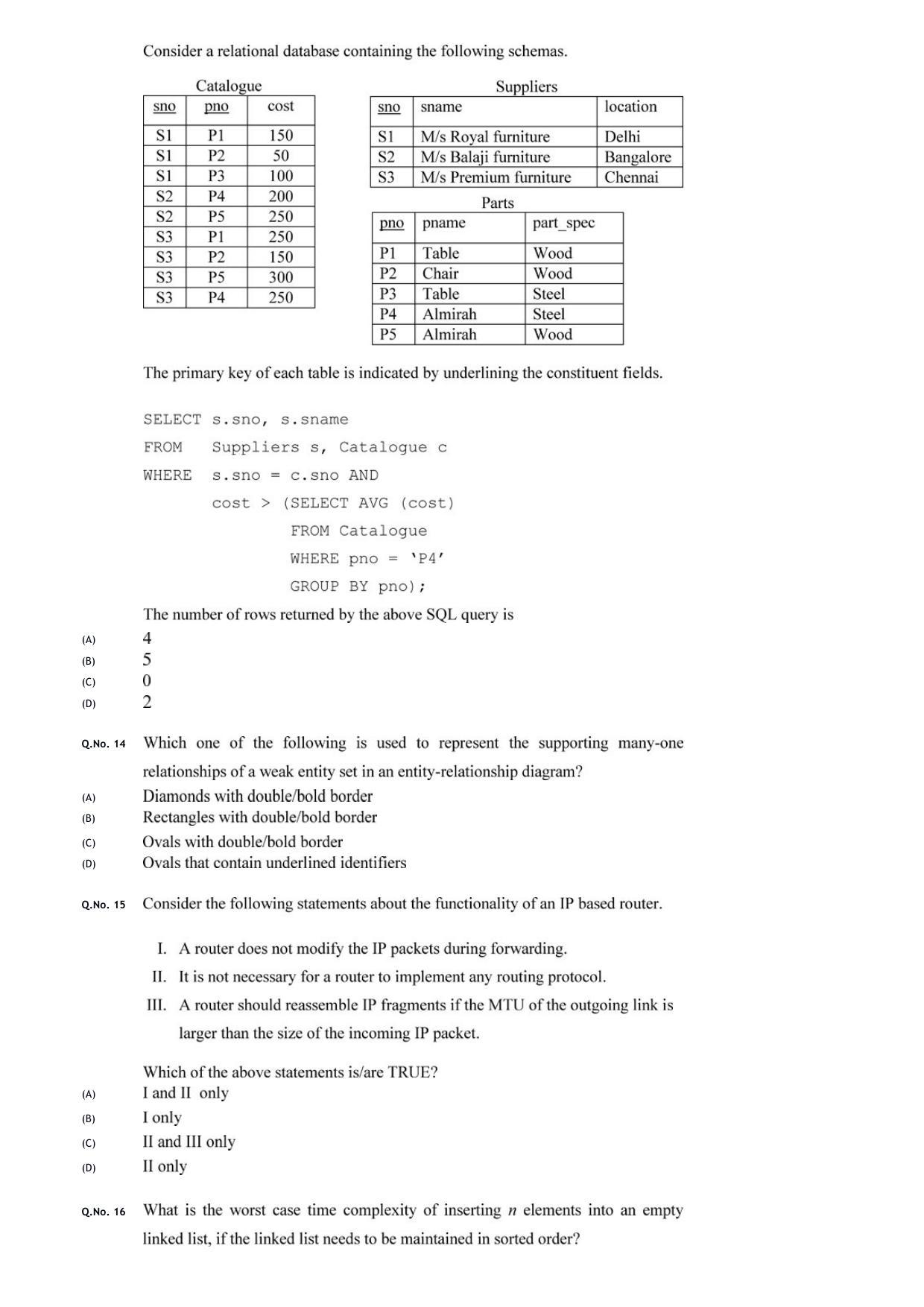 GATE 2020 Computer Science and Information Technology (CS) Question Paper - Page 7