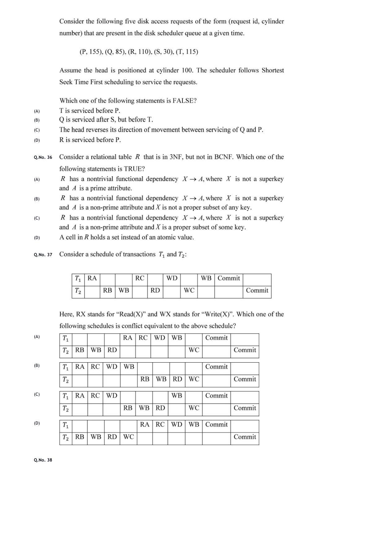 GATE 2020 Computer Science and Information Technology (CS) Question Paper - Page 12