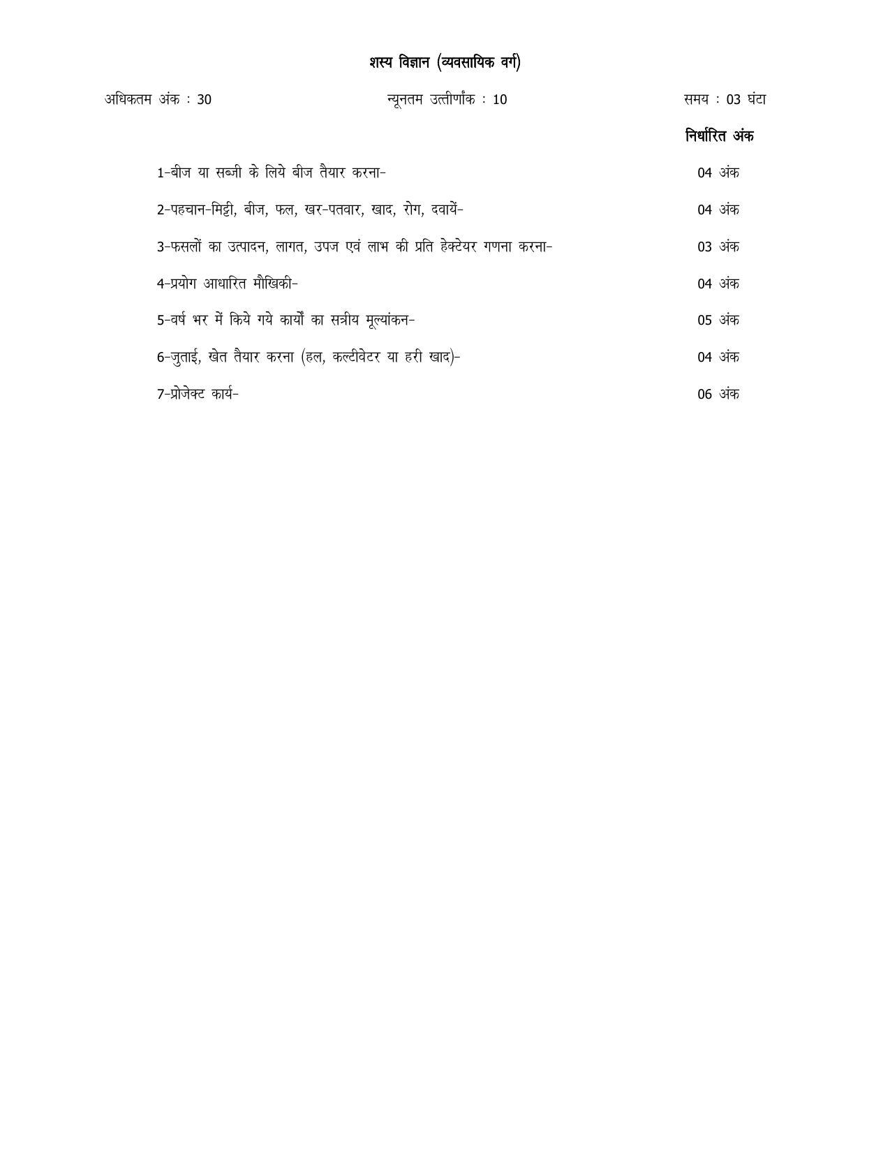 UP Board 11th Syllabus Optional Agronomy - Page 2