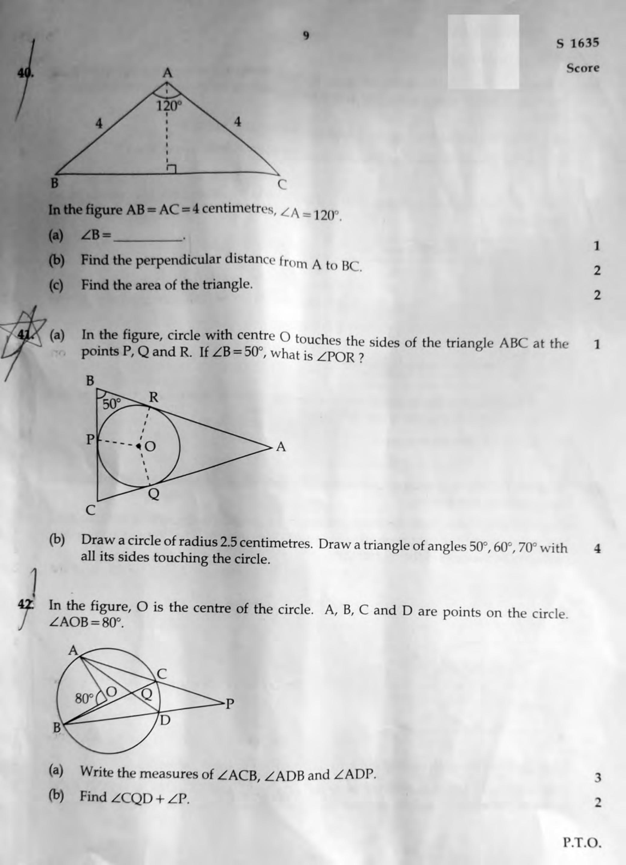 Kerala SSLC 2021 Maths Question Paper - Page 9