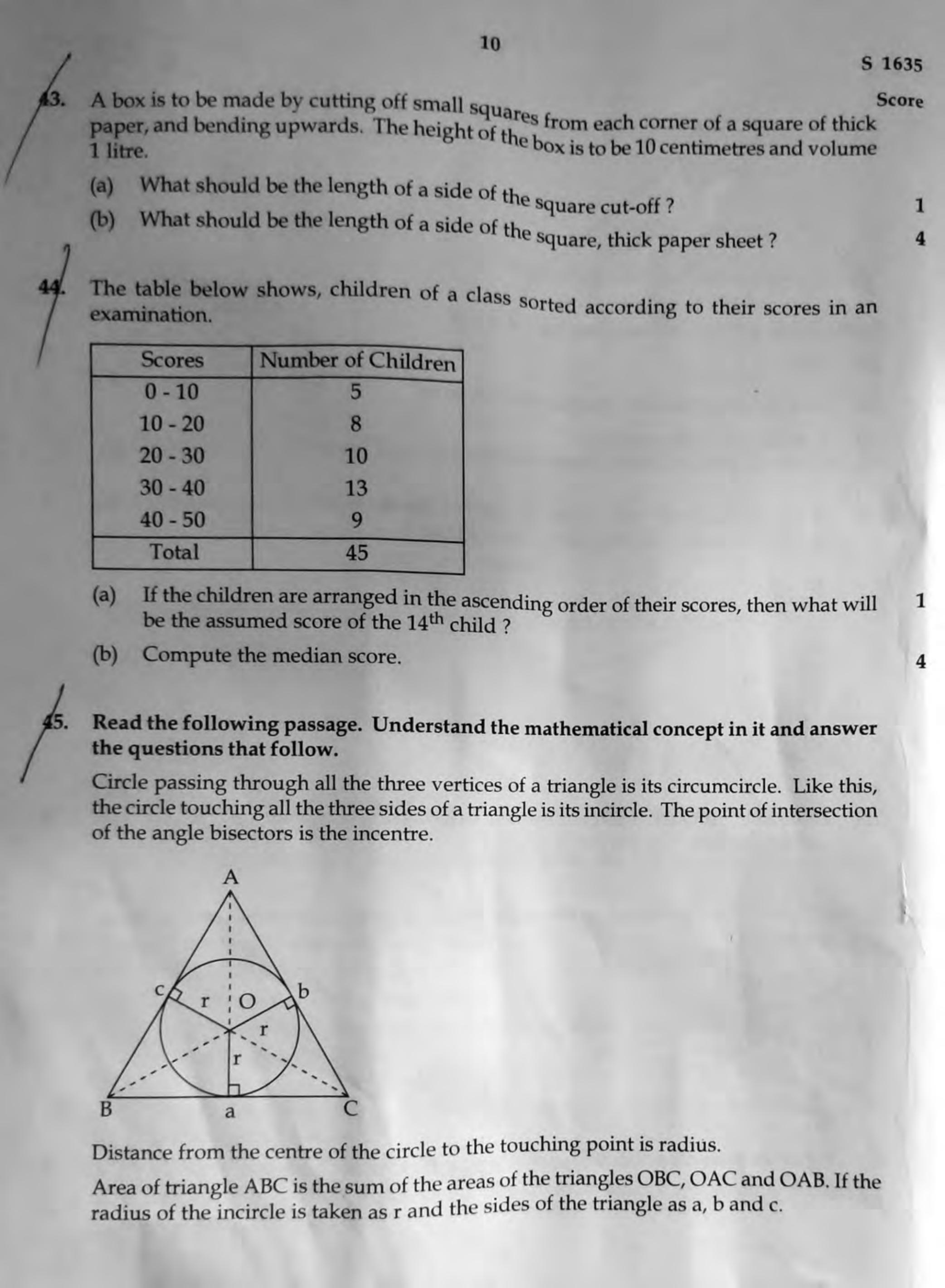 Kerala SSLC 2021 Maths Question Paper - Page 10