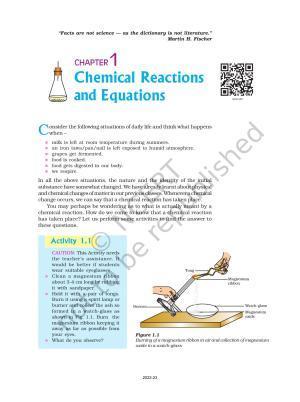NCERT Book for Class 10 Science Chapter 1 Chemical Reactions and Equations