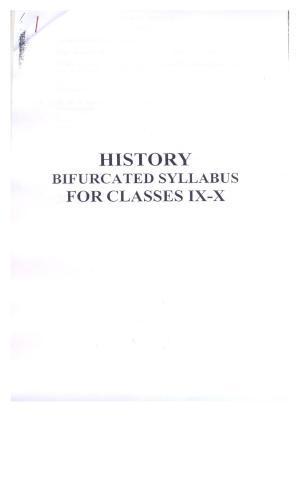 WBBSE Class 10th  Syllabus [History]