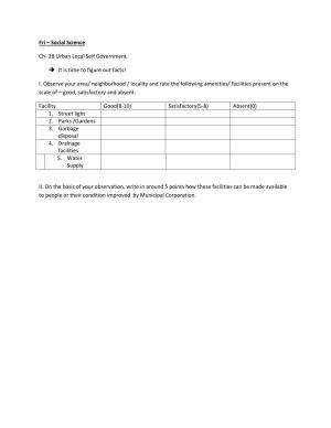 CBSE Worksheets for Class 6 Social Science Urban Local Self Government Assignment