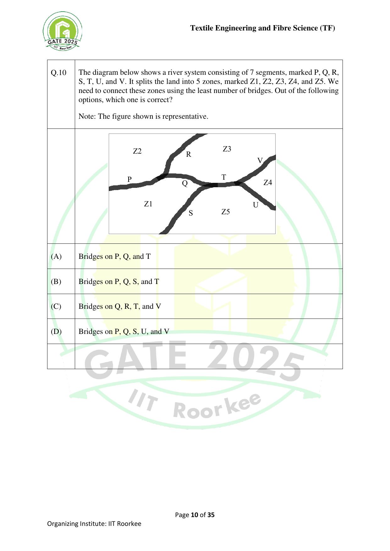 GATE 2025 Textile Engineering and Fibre Science (TF) Question Paper - Page 10