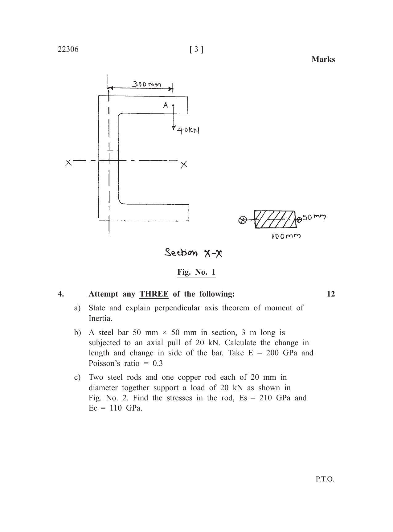 MSBTE Summer Question Paper 2019 - Strength of Materials - Page 3