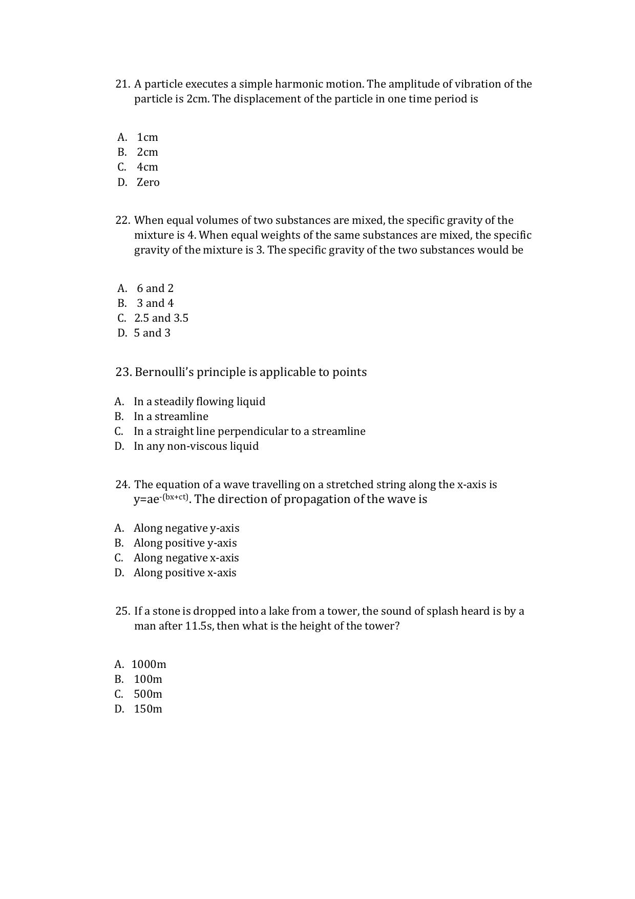 UG - Physics - IMU CET Model Question Papers - CET (Set-II) - Page 5