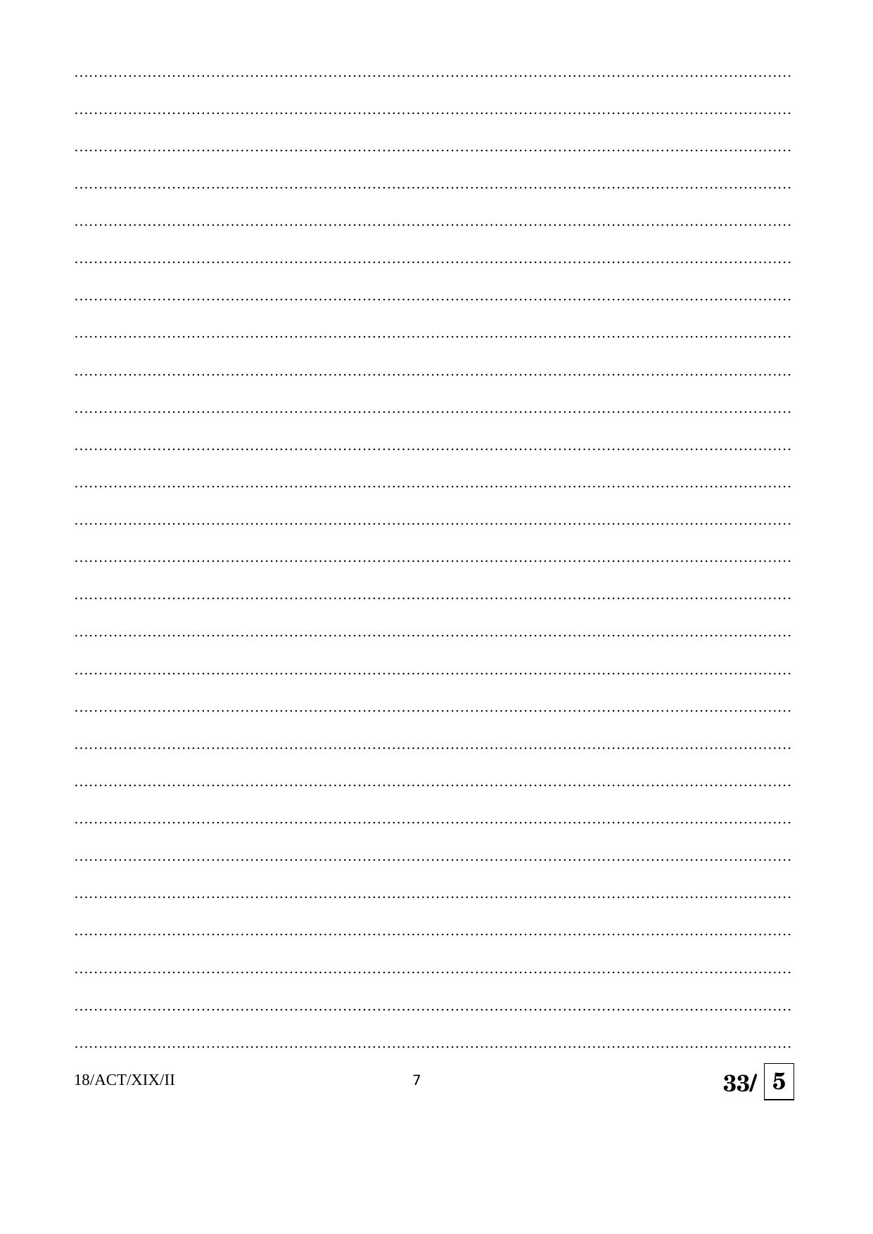 FTII JET Two Year Post Graduate Diploma in Acting (Film Wing) 2019 Question Paper - Page 7