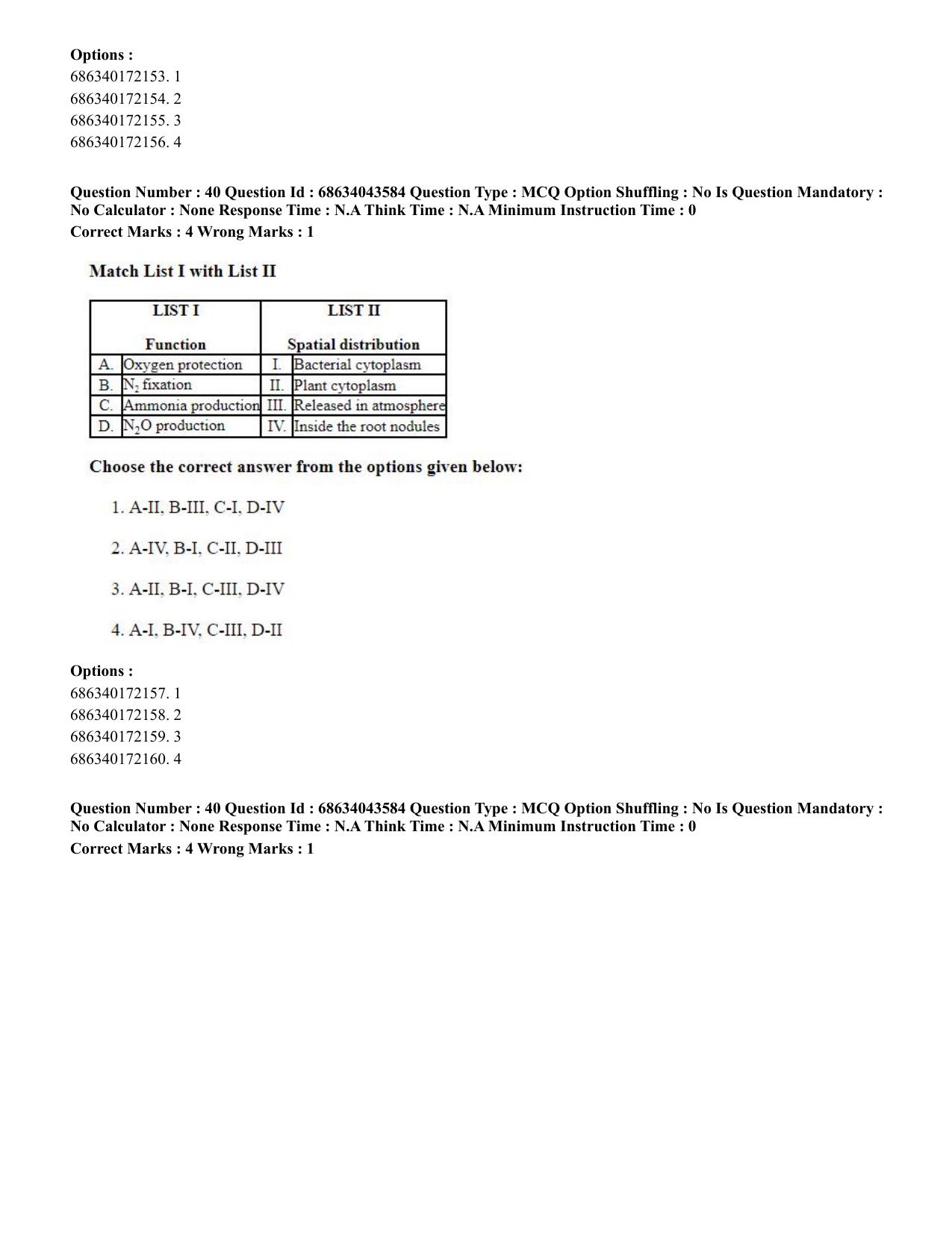 CUET PG 2023: SCQP25 – Plant Biotechnology (Hin)-Shift 3 (30-06-2023) Question Paper - Page 41