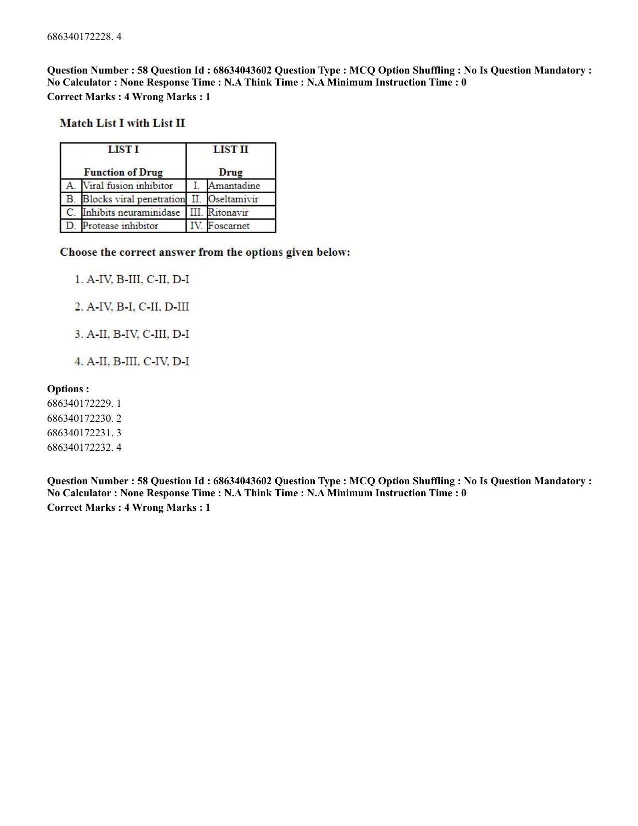 CUET PG 2023: SCQP25 – Plant Biotechnology (Hin)-Shift 3 (30-06-2023) Question Paper - Page 59