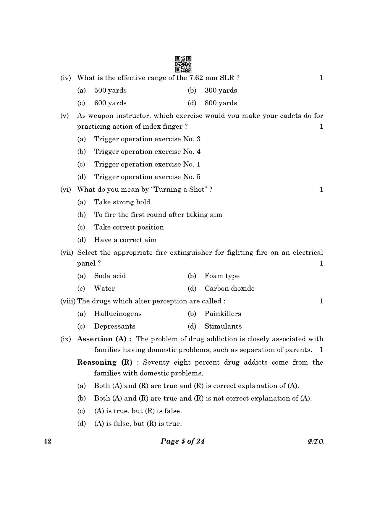 CBSE Class 12 42_NCC 2023 Question Paper - Page 5